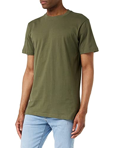 Build Your Brand Herren T-Shirt Round Neck, olive, XXL von Build Your Brand