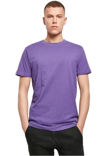 Build Your Brand Herren T-shirt Round Neck T Shirt, Ultraviolet, L EU von Build Your Brand