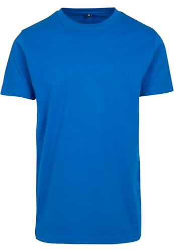 Build Your Brand Herren T-shirt Round Neck T Shirt, Blau (Cobalt Blue), XXL EU von Build Your Brand