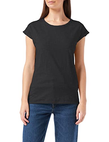 Build Your Brand Damen Ladies Extended Shoulder Tee T-Shirt, Charcoal, M EU von Build Your Brand