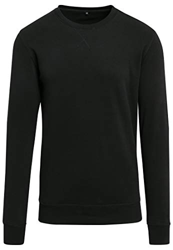 Build Your Brand Men's BY010-Light Crew Sweatshirt Sweater, Black, XL von Build Your Brand