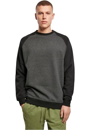 Build Your Brand Men's BY076-Raglan Crewneck Sweater, cha/blk, M Build Your Brand Men's BY076-Raglan Crewneck Sweater, cha/blk, M von Build Your Brand