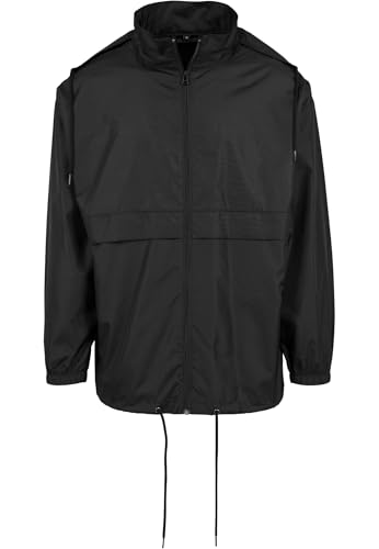 Build Your Brand Men's BY078-Nylon Windbreaker Sweater, Black, S von Build Your Brand