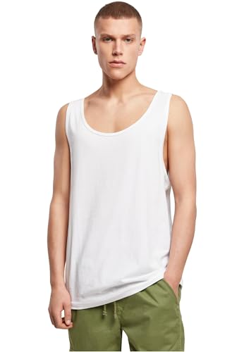 Build Your Brand Men's BY003-Jersey Big Tank T-Shirt, White, L von Build Your Brand