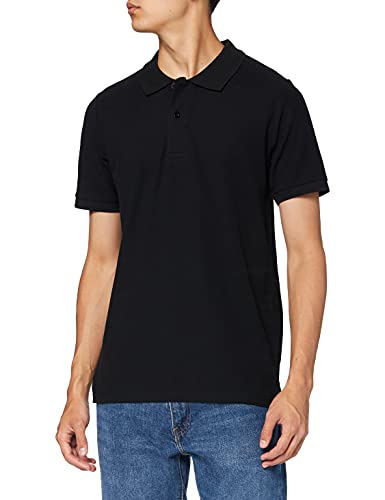 Build Your Brand Men's BY008-Polo Piqué Shirt T, Black, M von Build Your Brand