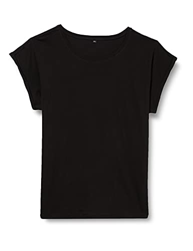 Build Your Brand Women's BY092-Ladies Basic T-Shirt, Black, L von Build Your Brand