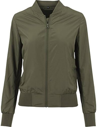 Build Your Brand Damen By044-ladies Ladies Nylon Bomber Jacket, Dark Olive, XS EU Build Your Brand Damen By044-ladies Ladies Nylon Bomber Jacket, Dark Olive, XS EU von Build Your Brand