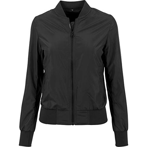 Build Your Brand Damen By044-ladies Ladies Nylon Bomber Jacket, Schwarz, S EU Build Your Brand Damen By044-ladies Ladies Nylon Bomber Jacket, Schwarz, S EU von Build Your Brand