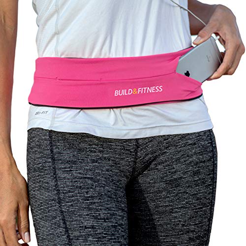 Build & Fitness Lauf Gürtel Damen und Herren, Flip-Taille Gürteltasche, Schlüsselclip - Handytasche Passend für iPhones, Samsung von Build & Fitness