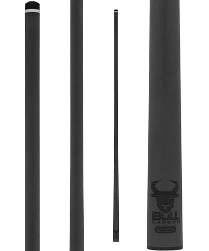 Bull Carbon Billardqueue-Schaft aus Karbonfaser, niedrige Umlenkung, 73,7 cm, 12,25 mm, mit verstellbarem Gelenkeinsatz von Bull Carbon