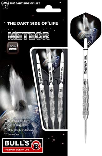 BULL'S Meteor Mt2 Steel Dart 20g, Silber/weiß, von Bull's