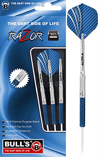 BULL'S R2 Steel Dart, Silber/Blau, 23g von Bull's