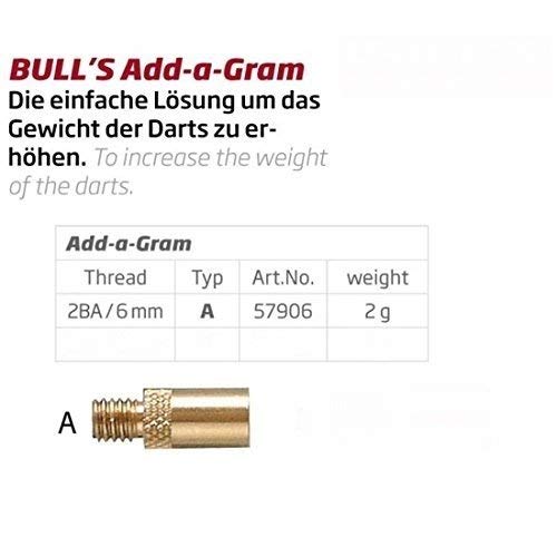 Bull´s Add-A-Gram 2BA Schraubgewichte Messing 3 Stück Bull´s Add-A-Gram 2BA Schraubgewichte Messing 3 Stück von Bull's