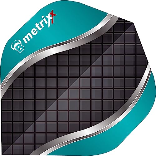 Bull's Metrixx Flights A-Standard, schwarz/Aqua, 150 Mikron Bull's Metrixx Flights A-Standard, schwarz/Aqua, 150 Mikron von Bull's