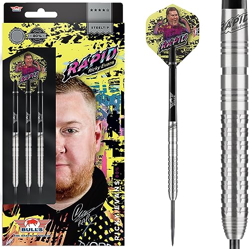 BULL'S Ricky Evans Steel Darts | 80% Tungsten 25g Steeltip Darts | Professionelle Dartpfeile für jeden Spieler BULL'S Ricky Evans Steel Darts | 80% Tungsten 25g Steeltip Darts | Professionelle Dartpfeile für jeden Spieler von BULL'S