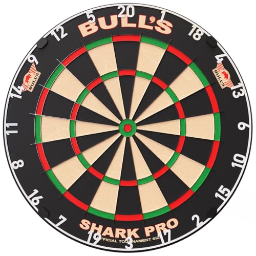 Bull's Dartscheibe | Bull's Shark Pro Profi Dartscheibe mit eingelegtem Draht | Dartscheibe ohne Draht | inklusive Aufhängesystem | hochwertige Dartscheiben Bull's Dartscheibe | Bull's Shark Pro Profi Dartscheibe mit eingelegtem Draht | Dartscheibe ohne Draht | inklusive Aufhängesystem | hochwertige Dartscheiben von BULL'S