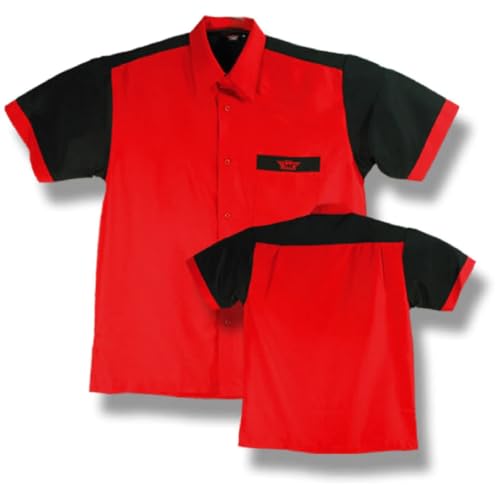 Bulls Dartshirt, Farbe rot/schwarz, Größe L von Bull's