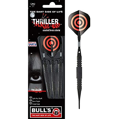 Bulls Erwachsene Thriller Kunststoffdart 18g 3 Stück, Schwarz, M Bulls Erwachsene Thriller Kunststoffdart 18g 3 Stück, Schwarz, M von Bull's