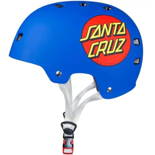 Bullet x Santa Cruz Classic Dot Skate/BMX Helmet Matt Blue Large/X-Large (58-61cm) / Matt Blue von Bullet