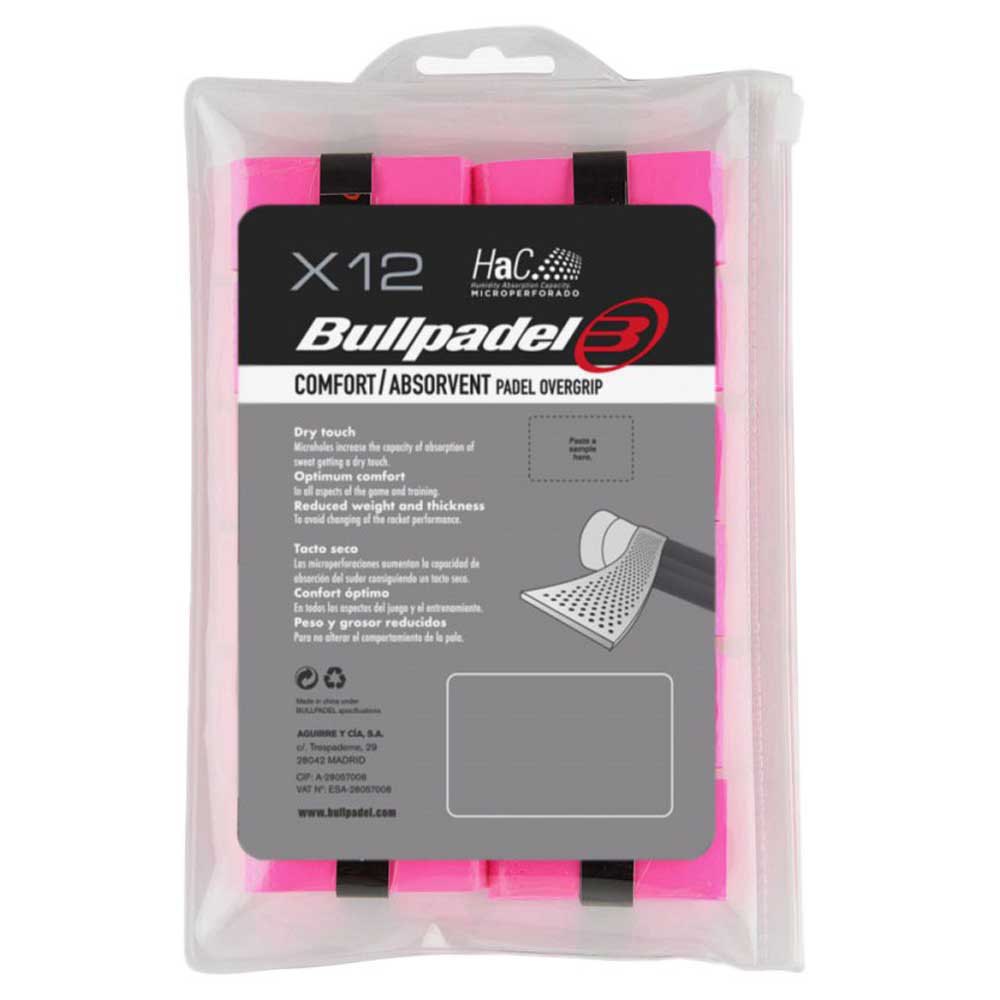 Bullpadel Gb-1601 Overgrip 12 Units Rosa von Bullpadel