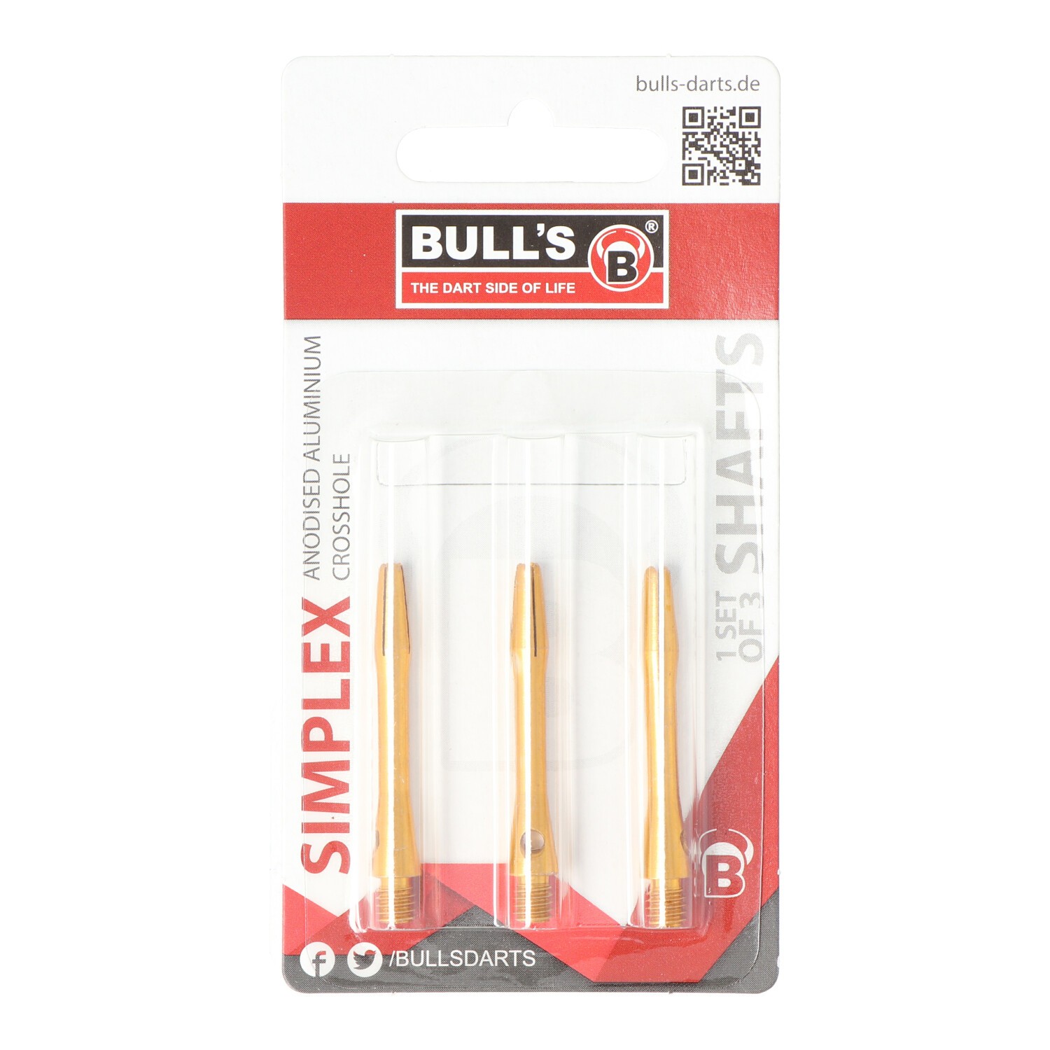 Bull's Simplex Aluminium Shaft, gold, short von Bulls Deutschland