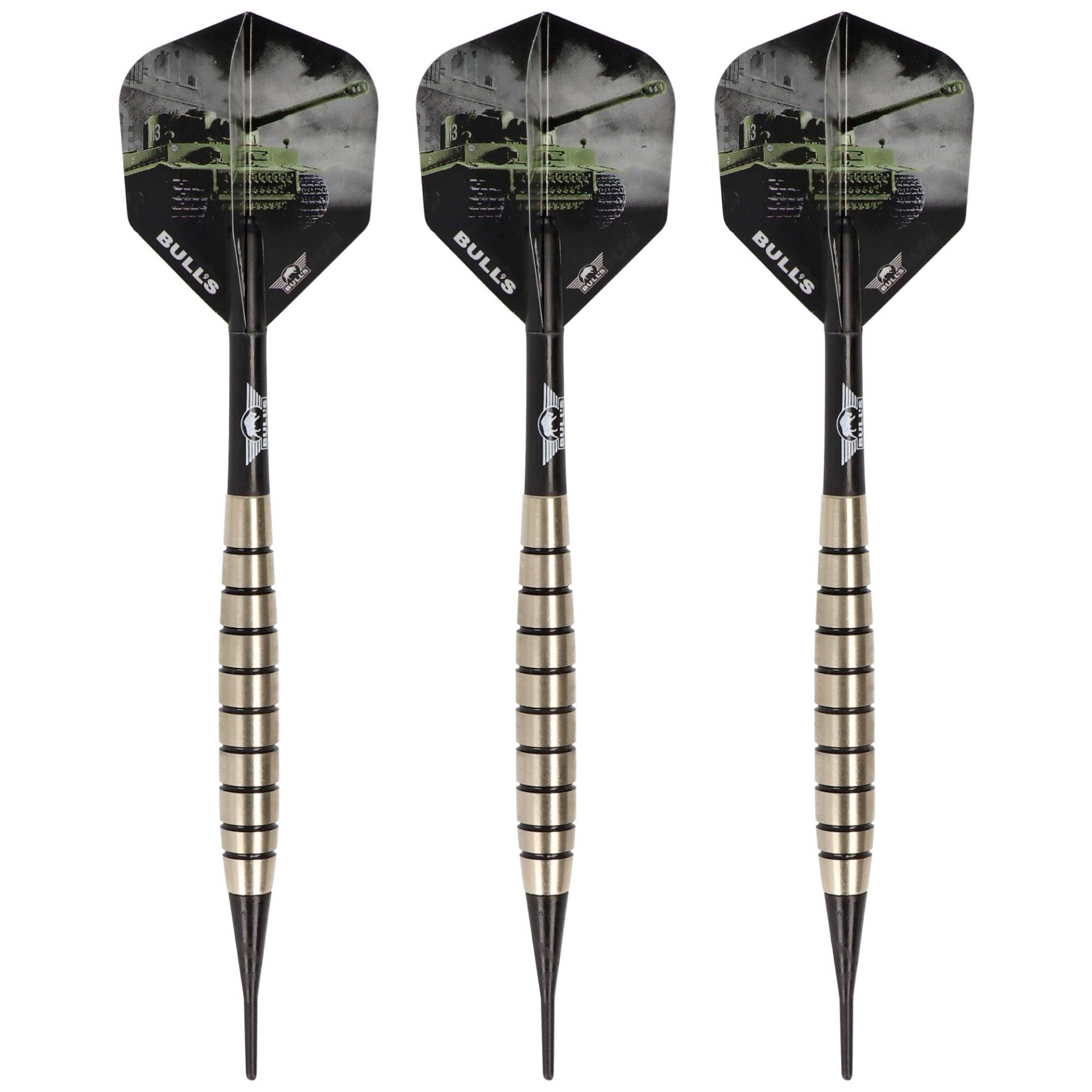 Softdart Komplett-Darts 18 Gramm mit Panzer Flights von Bulls Holland