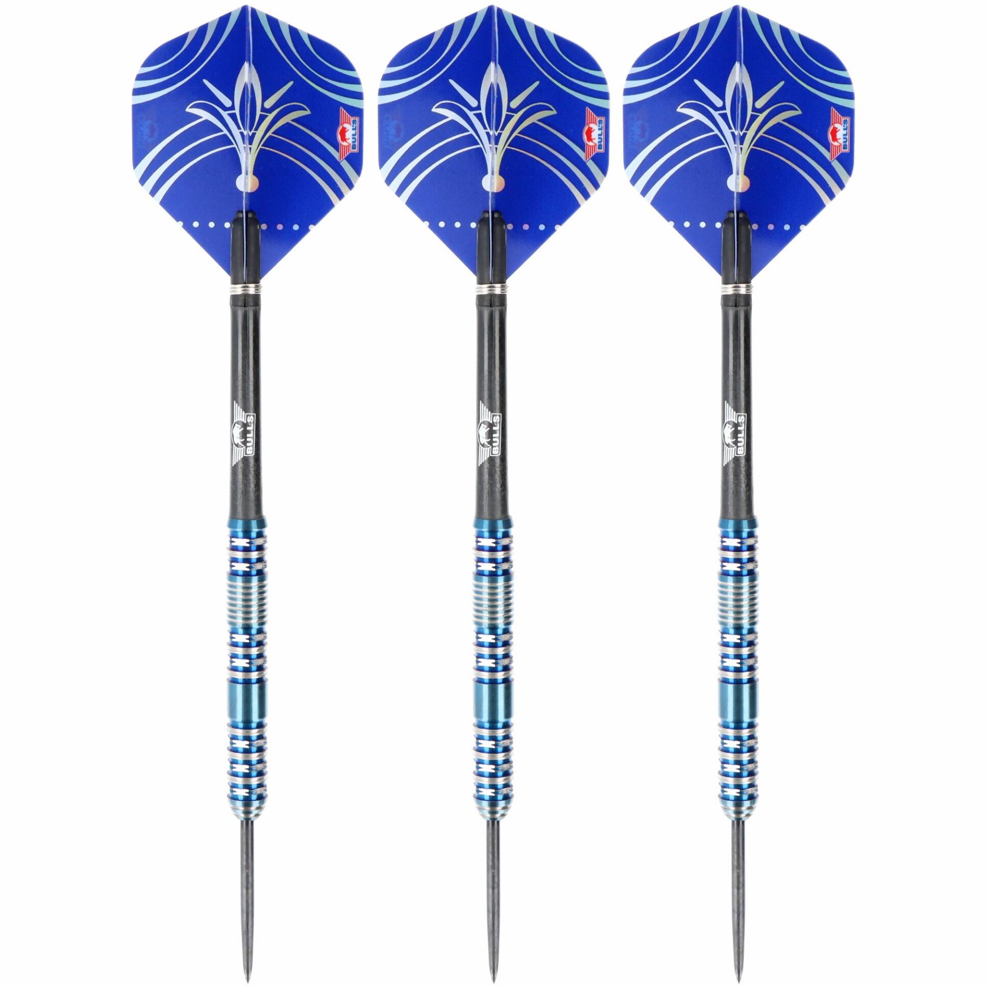 Steeldart Silvian, 90%, silber blau, schwarz, 23gr Steeldart Silvian, 90%, silber blau, schwarz, 23gr von Bulls Holland