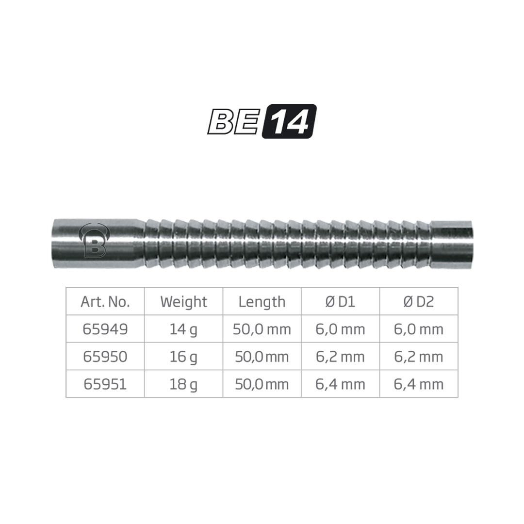BULL'S BE-14 Soft Dart Barrel 16g - 1 Satz = 3 St?ck BULL'S BE-14 Soft Dart Barrel 16g - 1 Satz = 3 St?ck von Bulls