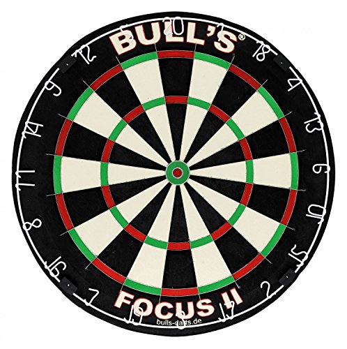 BULL'S Focus II Bristle Dartboard/Dartscheibe, Black/White/Red/Green, 45,5 cm BULL'S Focus II Bristle Dartboard/Dartscheibe, Black/White/Red/Green, 45,5 cm von Bull's