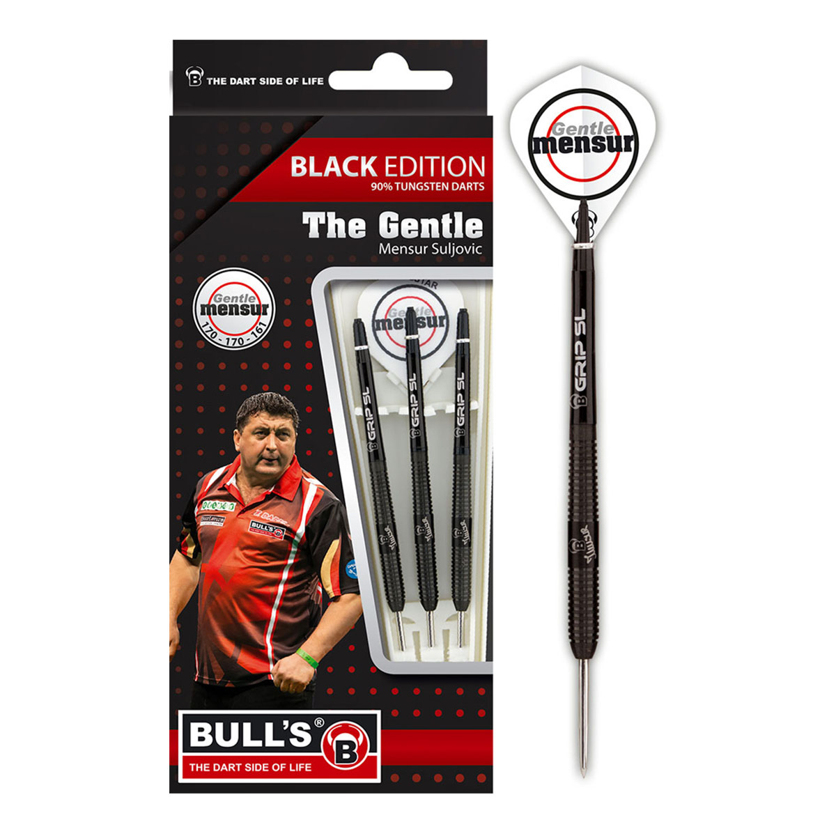 Mensur Suljovic Black-Edition Steeldarts 23g Mensur Suljovic Black-Edition Steeldarts 23g von Bulls