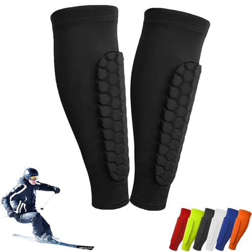 Shinbang Protector 2.0, Frost Armours Ski Shields,Shin Defender Shin Guards, Shindefender Shin Guards, Shinbang Ski Protectors, Soccer Shin Guard Sleeves, Shin Guards Soccer Adult (Black, L) von Buobiy