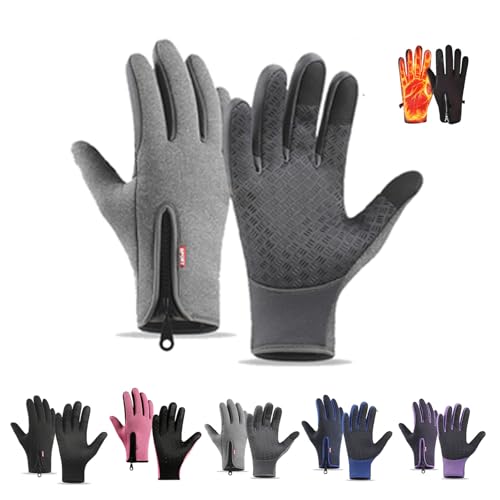 Ccsales Winter Gloves Touch Screen, Awesome Choice Winter Gloves, Ccsales Gloves Waterproof, Ccsales Thermal Gloves (Gray,m) von Bupmnd