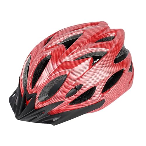 Bureau Fahrradhelm für Erwachsene, Leichte Microshell, für Männer und Frauen, Passformanpassung, Empfohlene Passform 57-63 cm, für Radfahren im Freien, Rot von Bureau