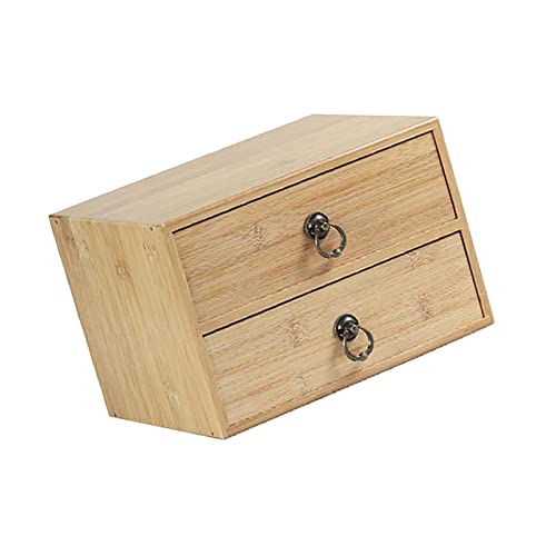 Aktenschrank für den Schreibtisch – Aufbewahrungsbox aus Massivholz, Aufbewahrungsschrank für den Schreibtisch aus Holz, stapelbare Schubladenbox, Kleiner Schreibtisch-Organizer, Aufbewahrungsschrank von Bussly