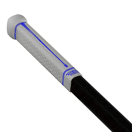 Buttendz Flux Z Hockeyschläger-Ersatzgriff, wiederverwendbares Design, großer Knauf, Spielergriff für maximale Kraft, Genauigkeit und Schlägerkontrolle, passend für alle Schlägergrößen (weiß/blauer Buttendz Flux Z Hockeyschläger-Ersatzgriff, wiederverwendbares Design, großer Knauf, Spielergriff für maximale Kraft, Genauigkeit und Schlägerkontrolle, passend für alle Schlägergrößen (weiß/blauer von Buttendz