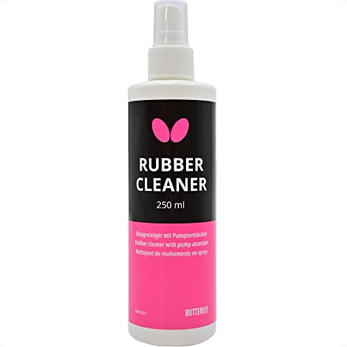 Butterfly Rubber Cleaner | Profi Tischtennis-Reiniger für Belagoberflächen + Pumpzerstäuber 250 ml | Tischtennis Zubehör zum Reinigen und Auffrischen von Tischtennisschlägern | Made in Germany Butterfly Rubber Cleaner | Profi Tischtennis-Reiniger für Belagoberflächen + Pumpzerstäuber 250 ml | Tischtennis Zubehör zum Reinigen und Auffrischen von Tischtennisschlägern | Made in Germany von Butterfly