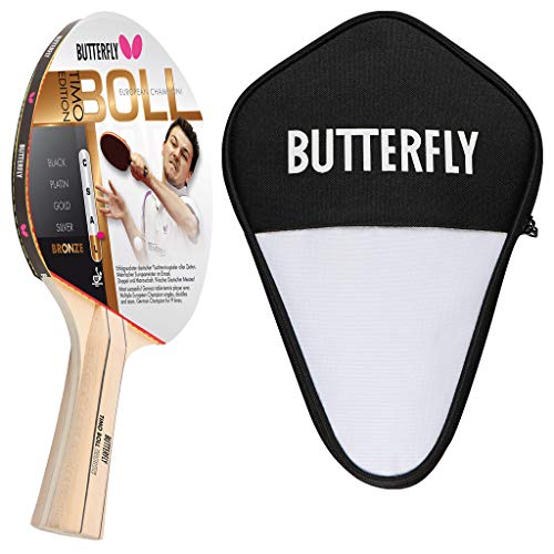 Butterfly Timo Boll Bronze Tischtennisschläger + Cell Case Tischtennishülle | Tischtennisschlägerset | Tischtennis Hobby Set von Butterfly