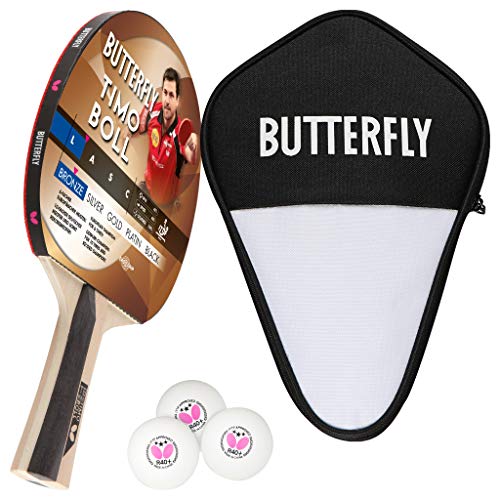 Butterfly® Timo Boll Bronze Tischtennisschläger | Tischtennis Racket Bat TT Hobbyschläger für ambitionierte Freizeitspieler | ITTF zertifizierter Addoy Belag | konkave Griffform | Holzfarbig Butterfly® Timo Boll Bronze Tischtennisschläger | Tischtennis Racket Bat TT Hobbyschläger für ambitionierte Freizeitspieler | ITTF zertifizierter Addoy Belag | konkave Griffform | Holzfarbig von Butterfly