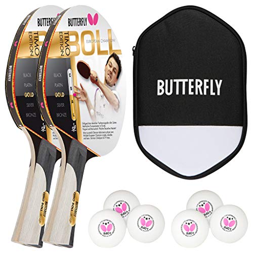 Butterfly® Timo Boll Gold 85020 Tischtennisschläger | Tischtennis Racket Bat TT Hobby & Freizeit | Trainingsschläger für geüpte Spieler | ITTF zertifizierter Pan Asia Belag | konkave Griffform Butterfly® Timo Boll Gold 85020 Tischtennisschläger | Tischtennis Racket Bat TT Hobby & Freizeit | Trainingsschläger für geüpte Spieler | ITTF zertifizierter Pan Asia Belag | konkave Griffform von Butterfly