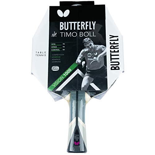 Butterfly® Timo Boll Vision 1000 Tischtennisschläger | Tischtennis Racket Bat TT Profi Wettkampfschläger für technisch fortgeschrittene Spieler | ITTF zertifizierter Pan Asia Belag | Griffform konkav Butterfly® Timo Boll Vision 1000 Tischtennisschläger | Tischtennis Racket Bat TT Profi Wettkampfschläger für technisch fortgeschrittene Spieler | ITTF zertifizierter Pan Asia Belag | Griffform konkav von Butterfly