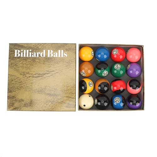 BuyWeek Billardkugeln Set, 16 Stück Billiard Kugel Set 5,72 cm Durchmesser Professionelles Harz Billardkugel Komplett Satz für Turnierübungen BuyWeek Billardkugeln Set, 16 Stück Billiard Kugel Set 5,72 cm Durchmesser Professionelles Harz Billardkugel Komplett Satz für Turnierübungen von BuyWeek