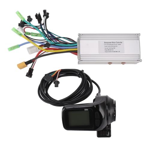 BuyWeek Elektrofahrrad Brushless Motor Controller Kit, 36V 48V 60V 1000W 38A Sinuswellen Bürstenloser Controller 886 Daumengas mit LCD Display für E-Bike Elektroroller BuyWeek Elektrofahrrad Brushless Motor Controller Kit, 36V 48V 60V 1000W 38A Sinuswellen Bürstenloser Controller 886 Daumengas mit LCD Display für E-Bike Elektroroller von BuyWeek