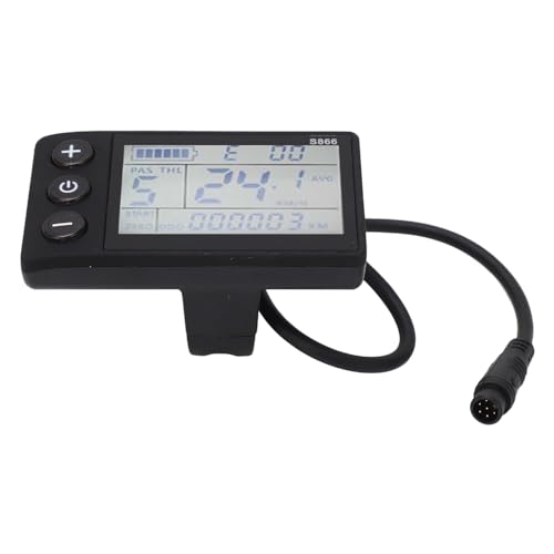 BuyWeek Elektrofahrrad LCD Display, Elektrisches Fahrradcomputer 6P Wasserdichter Anschluss E-Bike LCD Anzeigefeld Elektrofahrrad Tachometer BuyWeek Elektrofahrrad LCD Display, Elektrisches Fahrradcomputer 6P Wasserdichter Anschluss E-Bike LCD Anzeigefeld Elektrofahrrad Tachometer von BuyWeek