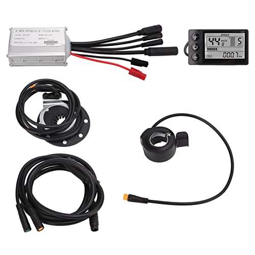 BuyWeek Elektrofahrrad Motor Controller, DC 36V 48V 250W 350W 15A Motor Controller S866 LCD Display Panel Daumengas 1 bis 2 Kabel 1 bis 2 Kabel Vollständig Wasserdichtes Kit für Elektroroller von BuyWeek