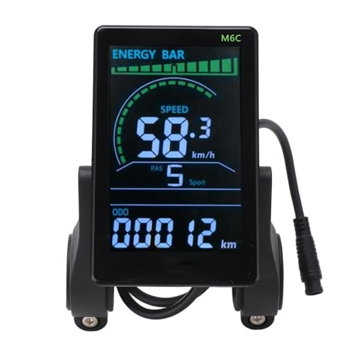 BuyWeek Fahrradcomputer, 24V 36V 48V 60V M6C Elektrofahrrad LCD Display Messgerät Fahrradtacho E-Bike LCD Anzeigefeld mit 6 Pin wasserdichte Kabel Scheinwerfer Anschluss BuyWeek Fahrradcomputer, 24V 36V 48V 60V M6C Elektrofahrrad LCD Display Messgerät Fahrradtacho E-Bike LCD Anzeigefeld mit 6 Pin wasserdichte Kabel Scheinwerfer Anschluss von BuyWeek