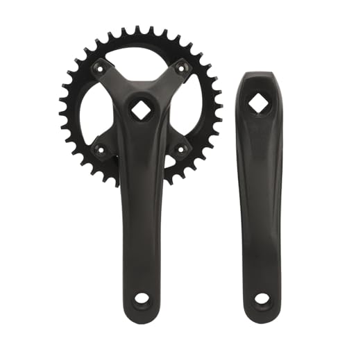 BuyWeek Mountainbike Kurbelgarnitur, 104 BCD 36T Single Speed Kurbel mit Quadratischem Loch, Positive Negative Zähne Einzelscheibe Fahrrad Kurbelgarnitur 7-12 Gang Modifikationszubehör BuyWeek Mountainbike Kurbelgarnitur, 104 BCD 36T Single Speed Kurbel mit Quadratischem Loch, Positive Negative Zähne Einzelscheibe Fahrrad Kurbelgarnitur 7-12 Gang Modifikationszubehör von BuyWeek