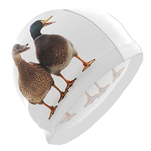 Buytruew Badekappe mit lustigen Enten für Erwachsene, Polyester Buytruew Badekappe mit lustigen Enten für Erwachsene, Polyester von Buytruew