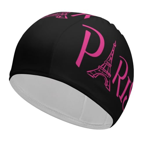 Paris Eiffelturm Unisex-Badekappe, wasserdichte Badekappe für langes und kurzes Haar Paris Eiffelturm Unisex-Badekappe, wasserdichte Badekappe für langes und kurzes Haar von Buytruew