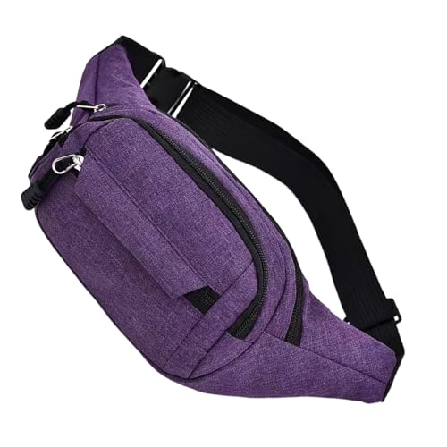 Bvizyelck Bauchtasche, Reise-Bauchtasche, wasserdicht, lässig, Bauchtasche zum Wandern, Spazierengehen mit dem Hund, Musikfestivals, violett, Refer to description, Unisex von Bvizyelck