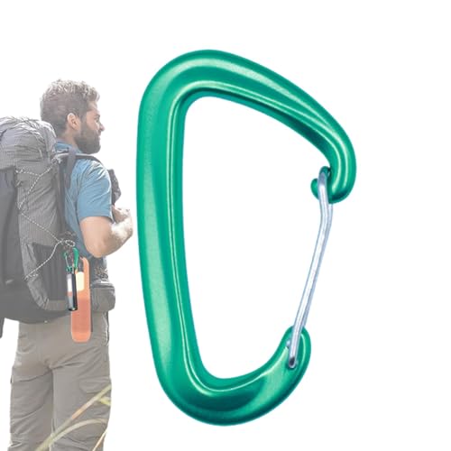 Bvizyelck Karabinerhaken, strapazierfähig, Reise-Karabiner, multifunktionale D-Form, Karabiner, Wandern, Clips für Bergsteigen, Camping, Rucksackreisen von Bvizyelck